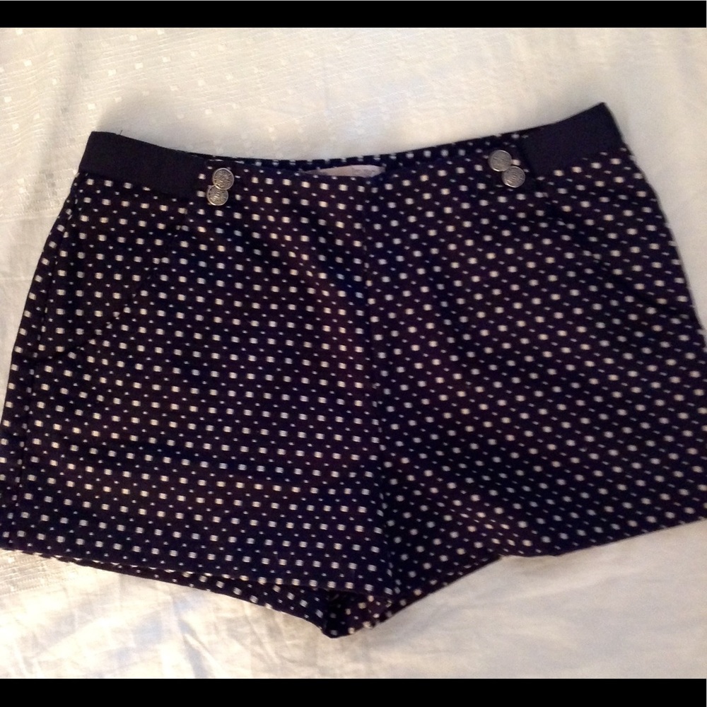Navy Print Shorts